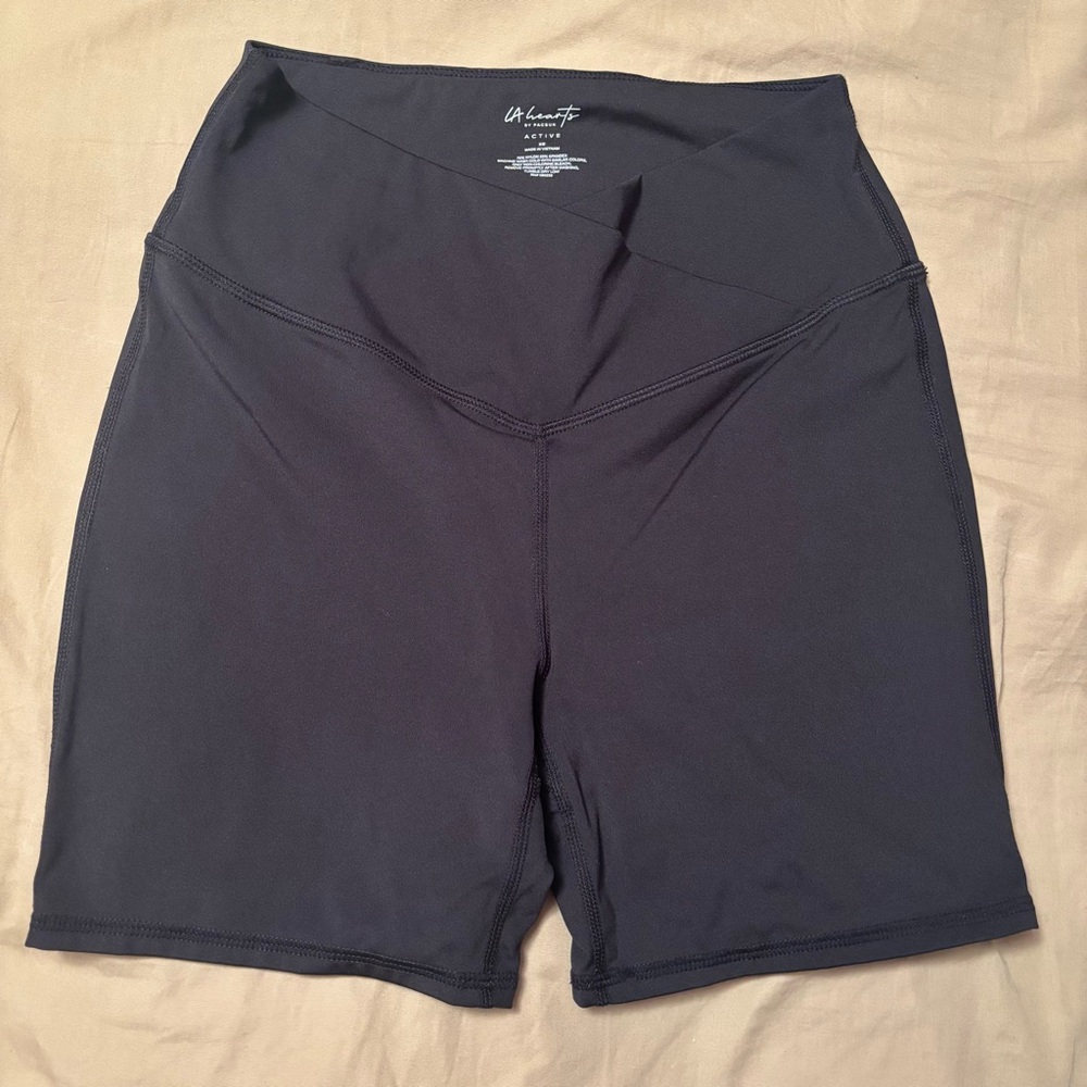 La Hearts Black Bike Shorts